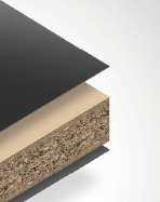 Decorative veneered board Slotex DUO-X based on chipboard